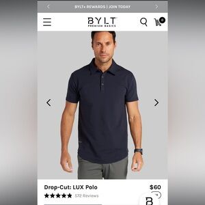 Men’s BYLT drop cut polo